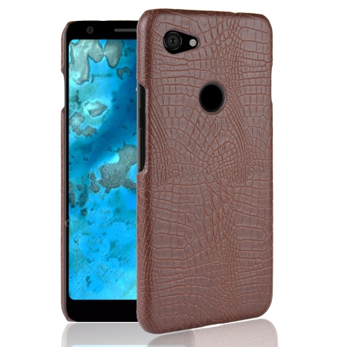 

Shockproof Crocodile Texture PC + PU Case For Google Pixel 3A XL(Brown)