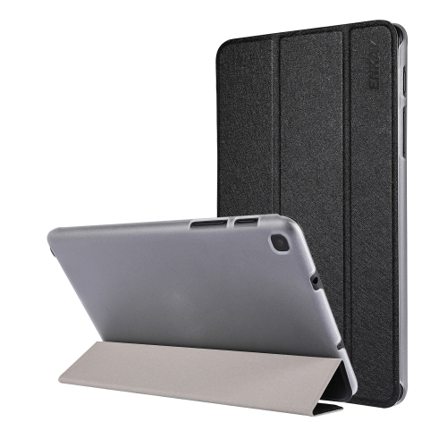 

ENKAY Silk Texture PU Leather + Plastic Bottom Case with Three-folding Holder for Galaxy Tab A 8 (2019) P200 / P205(Black)