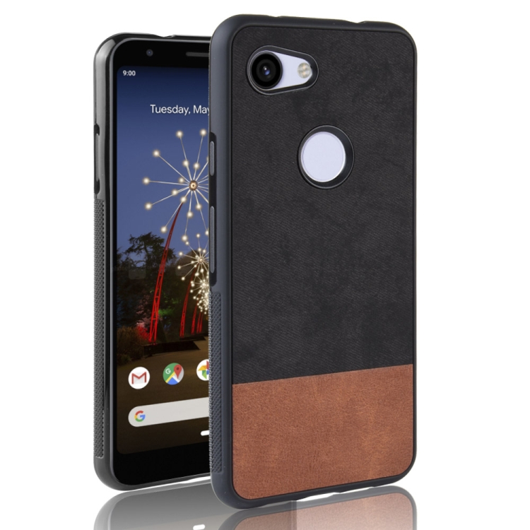 

Shockproof Color Matching Denim PC + PU + TPU Protective Case For Google Pixel 3a XL(Black)