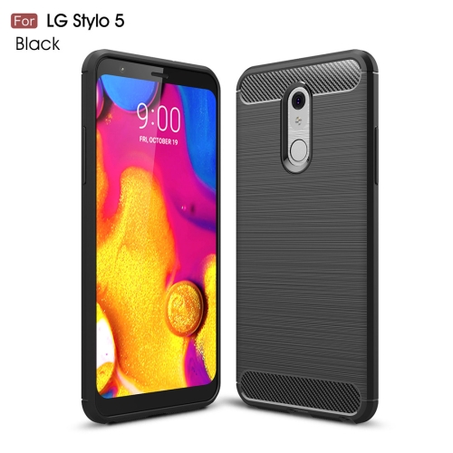 

Brushed Texture Carbon Fiber TPU Case for LG Stylo 5(Black)