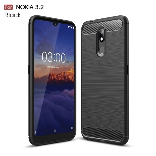 

Brushed Texture Carbon Fiber TPU Case for Nokia 3.2(Black)