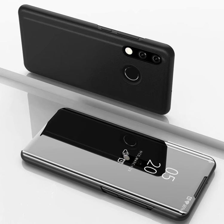

Electroplating Mirror Horizontal Flip Leather Case for Xiaomi Redmi 7, with Holder(Black)