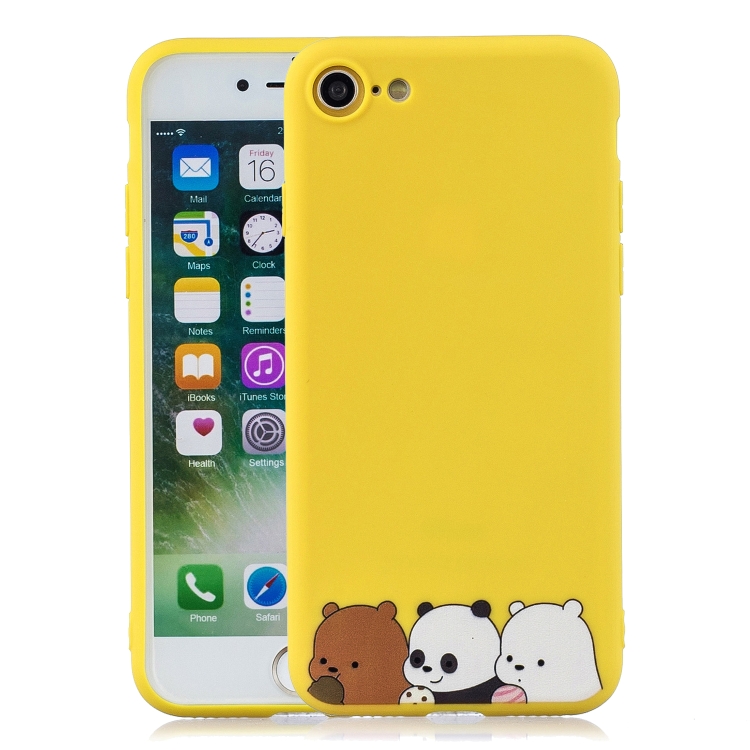 

Shockproof Protector Cover Full Coverage Silicone Case for iPhone 7 / 8(The Bears)