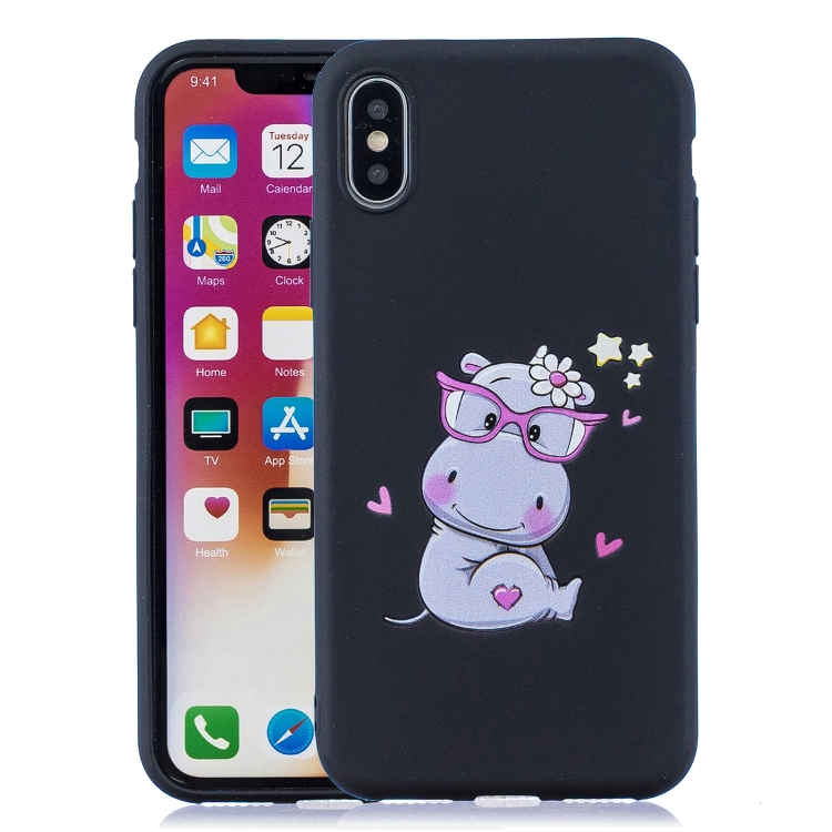 

Shockproof Protector Cover Full Coverage Silicone Case for iPhone XS Max, Color:Hippo
