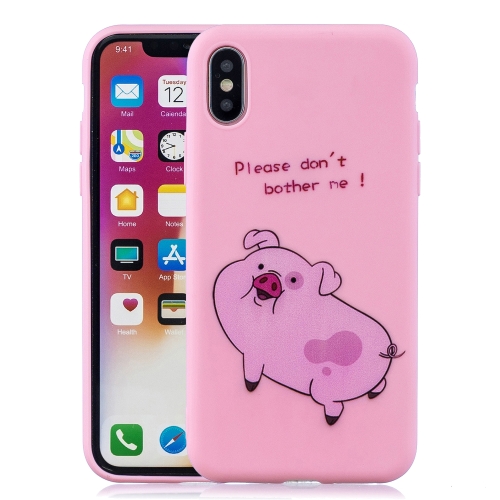 

Shockproof Protector Cover Full Coverage Silicone Case for iPhone XS Max, Color:Pink pig