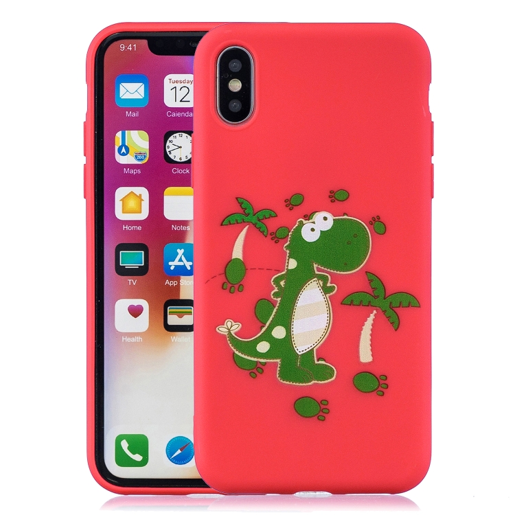 

Shockproof Protector Cover Full Coverage Silicone Case for iPhone XS Max, Color:Dinosaur