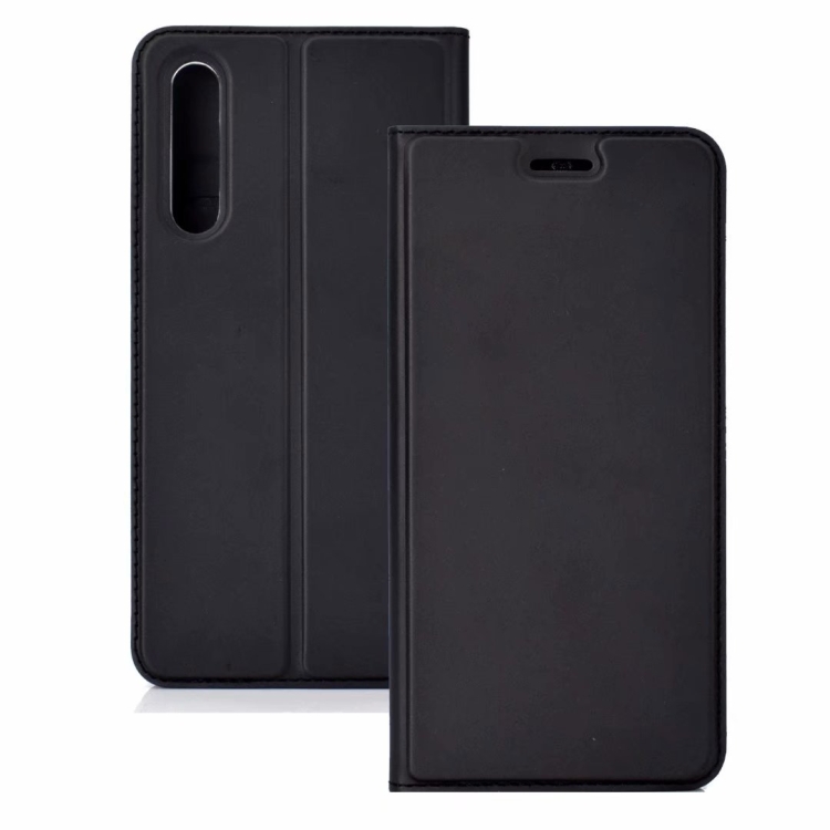 

Ultra-thin Pressed Magnetic TPU+PU Leather Case for Huawei P30 Lite with Card Slot & Holder(Black)