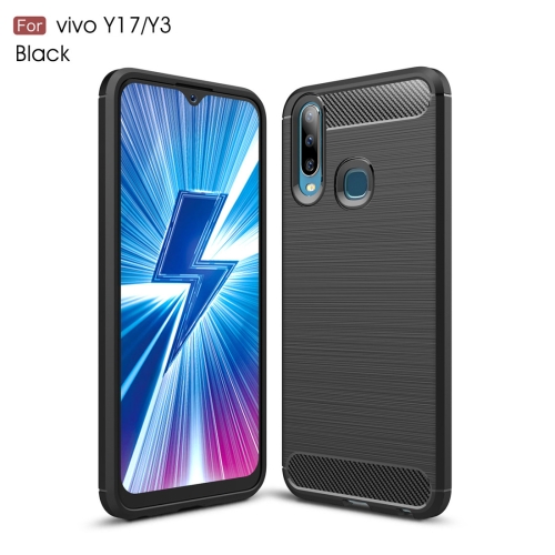 

Brushed Texture Carbon Fiber TPU Case for Vivo Y17 / Y3(Black)