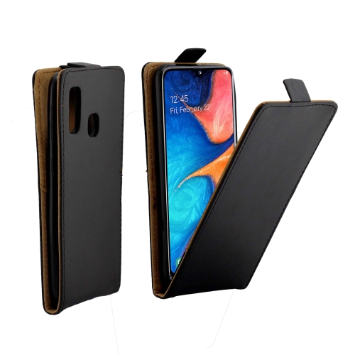 

Business Style Vertical Flip TPU Leather Case with Card Slot for Samsung Galaxy A20e/A202(black)