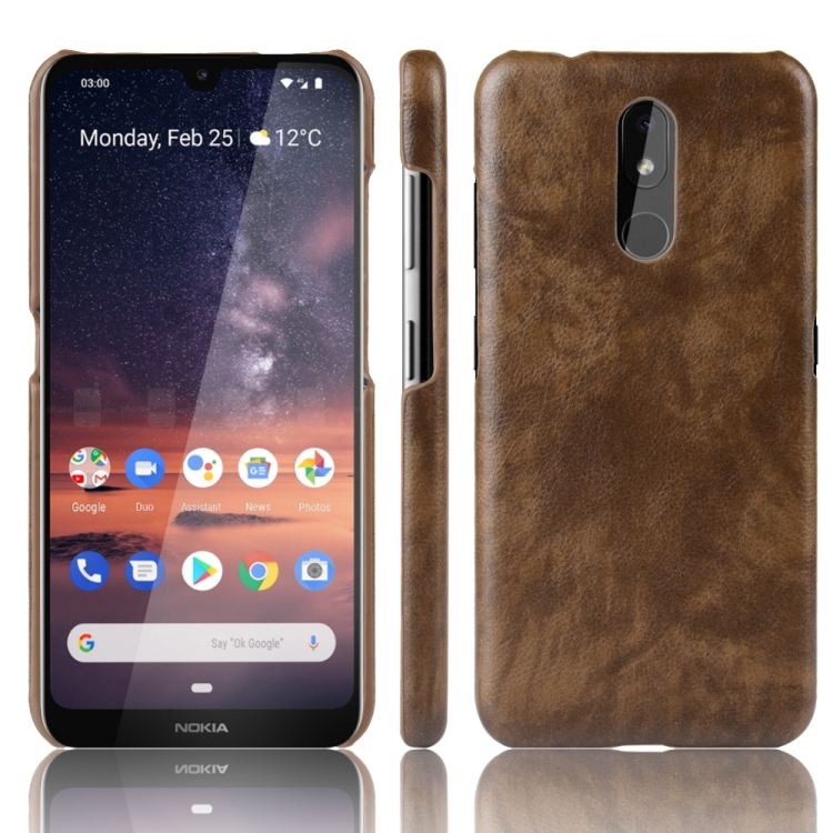 

Shockproof Litchi Texture PC + PU Case For Nokia 3.2(Brown)