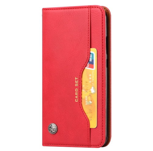 

Knead Skin Texture Horizontal Flip Leather Case for Huawei Y7 (2019) / Y7 Prime (2019) / Y7 Pro (2019), with Photo Frame & Holder & Card Slots & Wallet(Red)