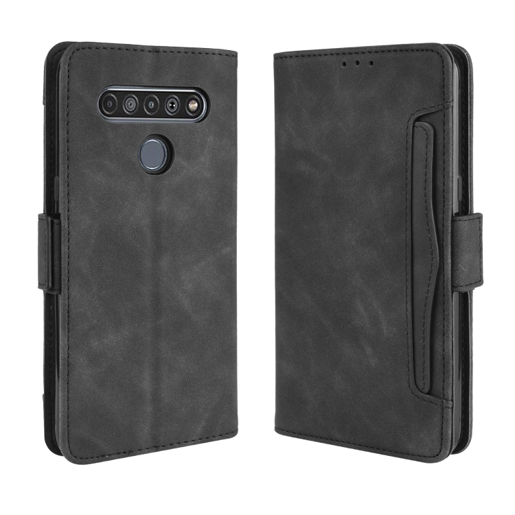 

For LG K41S / K51S Wallet Style Skin Feel Calf Pattern Leather Case, with Holder & Separate Card Slot & Photo Frame(Black)
