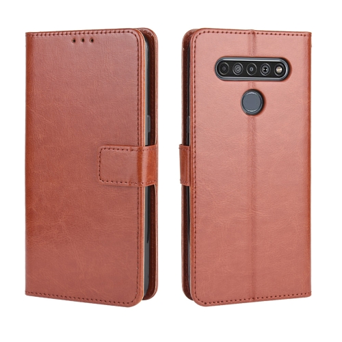 

For LG K41S / K51S Retro Crazy Horse Texture Horizontal Flip Leather Case, with Holder & Card Slots & Photo Frame(Brown)