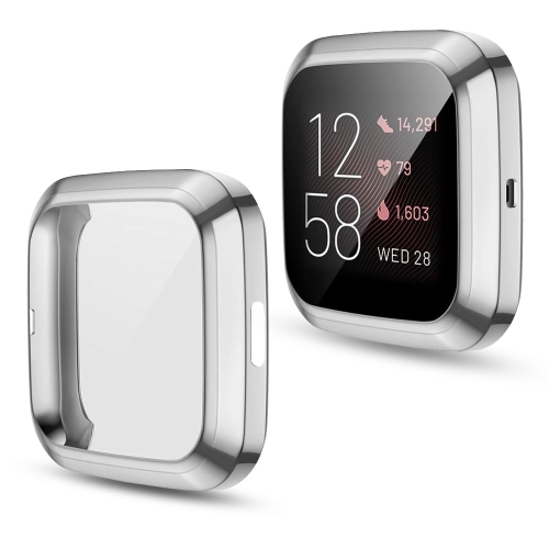 

For Fitbit versa 2 Plating TPU All-inclusive Protective Shell(Sliver)