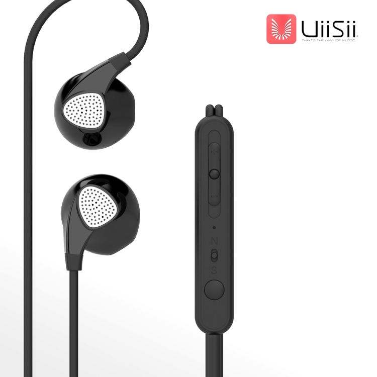 

Uiisii U1 Sport Earphones Universal Mobile Phone Music Player Headset In-ear Earbuds Earpiece with Microphone(black)