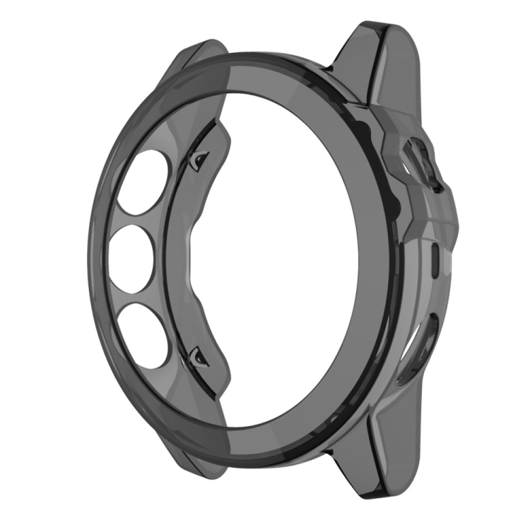 

Suitable for Jiaming Fenix 5S & 5S Plus Transparent TPU Silica Gel Watch Case(Transparent black)