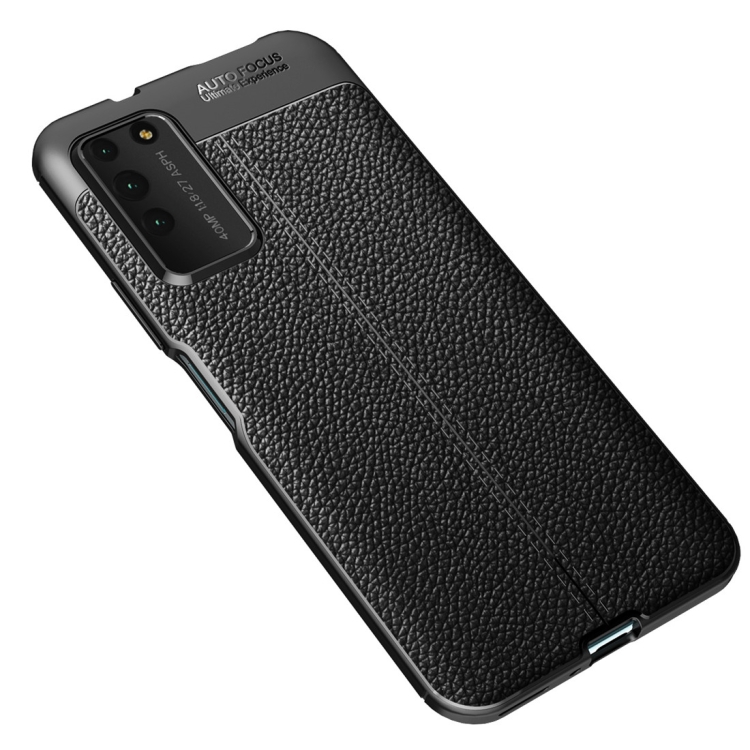 

For Huawei Honor X10 Litchi Texture TPU Shockproof Case(Black)
