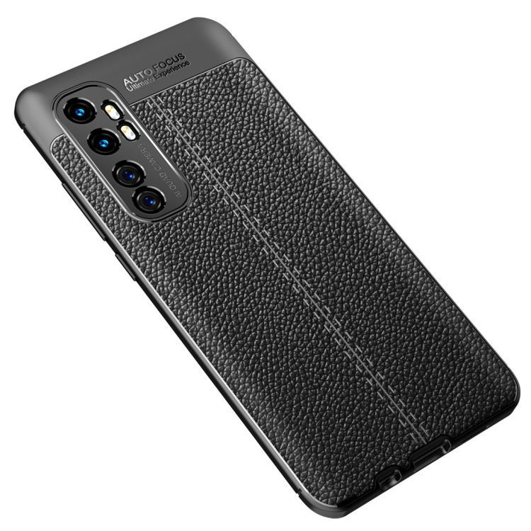 

For Xiaomi Mi Note 10 lite Litchi Texture TPU Shockproof Case(Black)