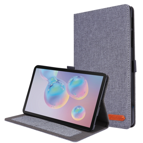 

For Samsung Galaxy Tab A 8.4(2020) Horizontal Flip TPU + Fabric PU Leather Protective Case with Name Card Clip(Grey)