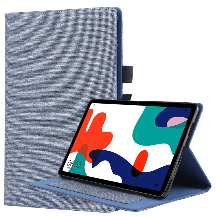 

For Huawei Matepad Pro 10.4 Horizontal Flip TPU + Fabric PU Leather Protective Case with Name Card Clip(DeepBlue)