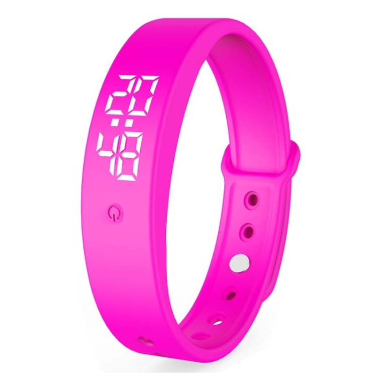 

V9 0.96inch Color Screen Temperature Smart Watch IPX57 Waterproof,Support Automatic Temperature Measurement/Vibrate Alarm Clock/Timer(Pink)