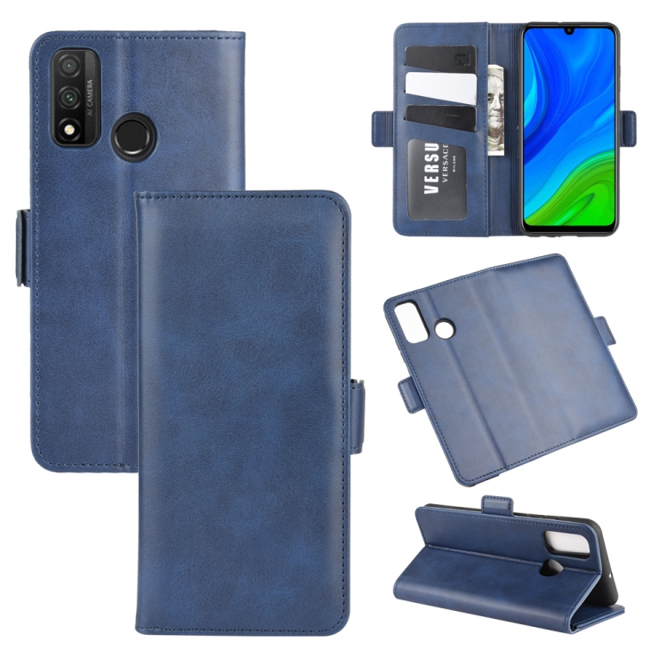 

For Huawei P smart 2020 Dual-side Magnetic Buckle Horizontal Flip Leather Case with Holder & Card Slots & Wallet(Dark Blue)