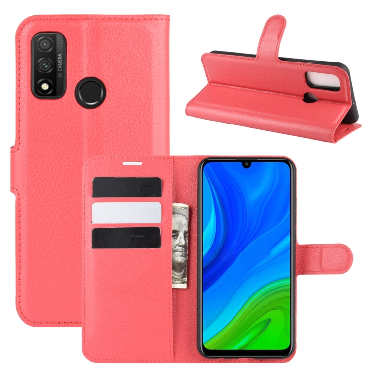 

For Huawei P smart 2020 Litchi Texture Horizontal Flip Protective Case with Holder & Card Slots & Wallet(Red)