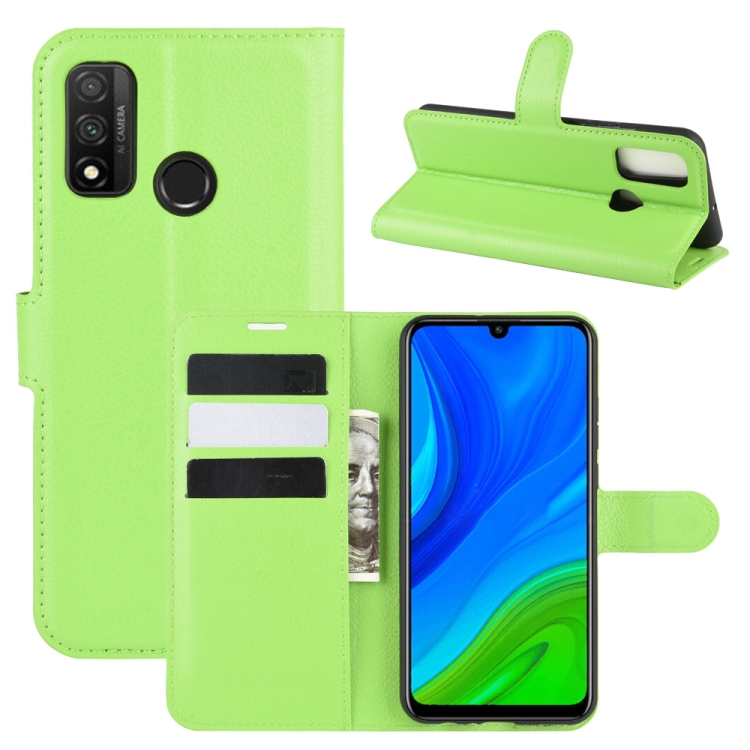 

For Huawei P smart 2020 Litchi Texture Horizontal Flip Protective Case with Holder & Card Slots & Wallet(Green)