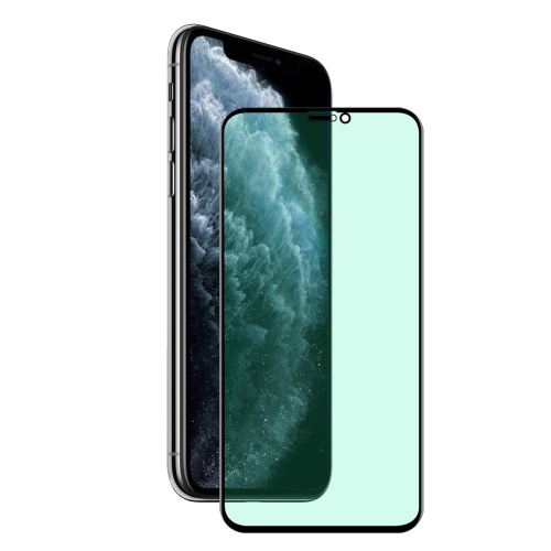 

For iPhone 11 Pro Max / XS Max ENKAY Hat-Prince 0.26mm 9H 6D Curved Full Screen Eye Protection Green Film Tempered Glass Protector