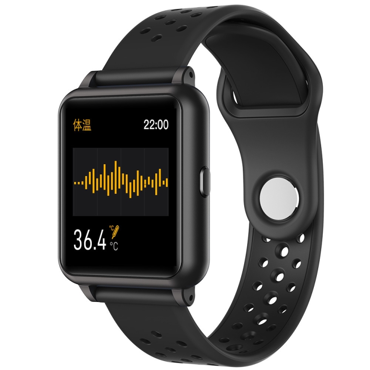 

P29 1.3inch IPS Color Screen Smart Watch IP67 Waterproof,Support Temperature Monitoring/Heart Rate Monitoring/Blood Pressure Monitoring/Blood Oxygen Monitoring/Sleep Monitoring(Black)