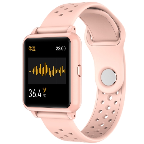 

P29 1.3inch IPS Color Screen Smart Watch IP67 Waterproof,Support Temperature Monitoring/Heart Rate Monitoring/Blood Pressure Monitoring/Blood Oxygen Monitoring/Sleep Monitoring(Pink)