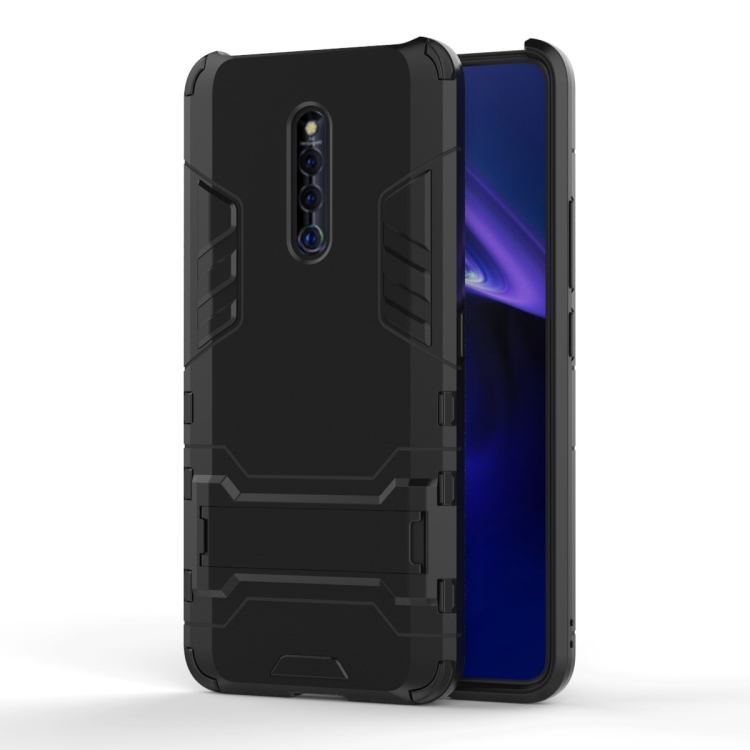

Shockproof PC + TPU Case for VIVO X27 Pro , with Holder(Black)