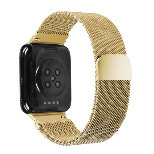 

For OPPO Watch 46MM Smart Watch Milanese Stainless Steel Metal Strap(Gold)