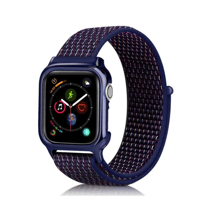 

Simple Fashion Nylon Watch Strap with Frame for Apple Watch Series 4 44mm (Indigo)