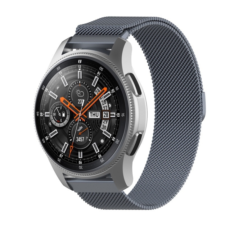 

For Honor Magic Watch 2 / Galaxy Active2 Milan Stainless Steel Mesh Strap 22MM(Gray)