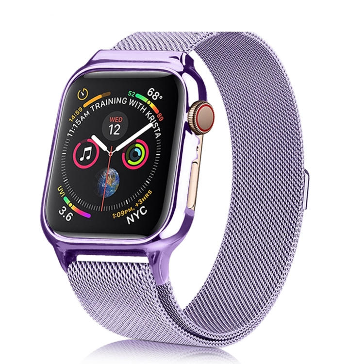 

Milanese Loop Magnetic Stainless Steel Watchband With Frame for Apple Watch Series 4 44mm