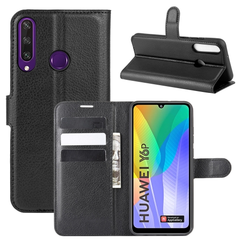 

For Huawei Y6p Litchi Texture Horizontal Flip Protective Case with Holder & Card Slots & Wallet(Black)