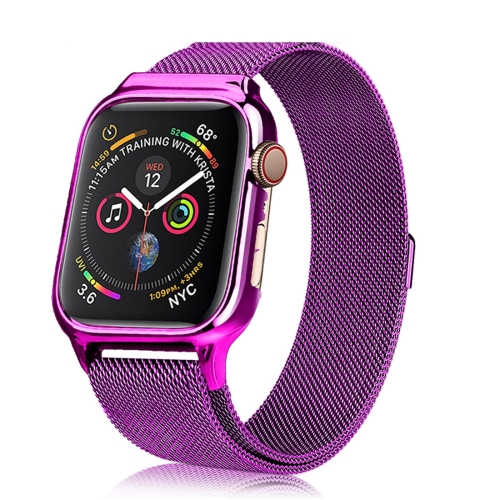 

Milanese Loop Magnetic Stainless Steel Watchband With Frame for Apple Watch Series 4 44mm