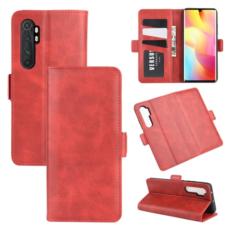 

For Xiaomi Mi Note 10 Lite Dual-side Magnetic Buckle Horizontal Flip Leather Case with Holder & Card Slots & Wallet(Red)