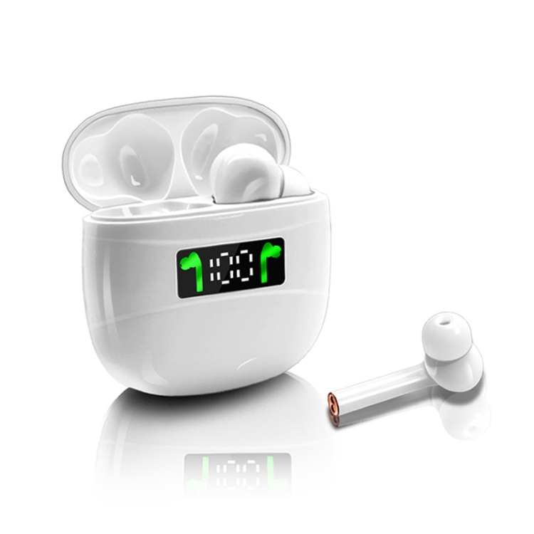 

J3 Pro Hifi Wireless Bluetooth 5.2 Earphone LED Display Waterproof Sports Gaming Headset Noise Earbuds(White)