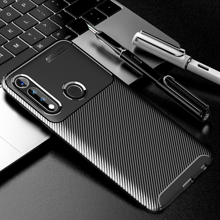 

For Moto G Power Carbon Fiber Texture Shockproof TPU Case(Black)