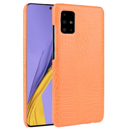 

For Samsung Galaxy A51 5G Shockproof Crocodile Texture PC + PU Case(Orange)