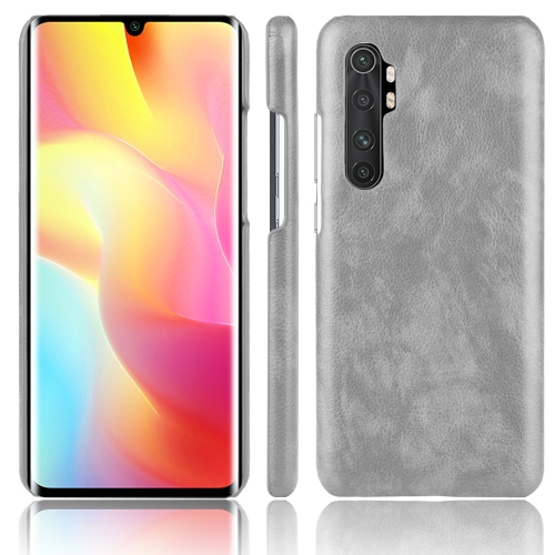 

For Xiaomi Mi Note 10 Lite Shockproof Litchi Texture PC + PU Case(Gray)