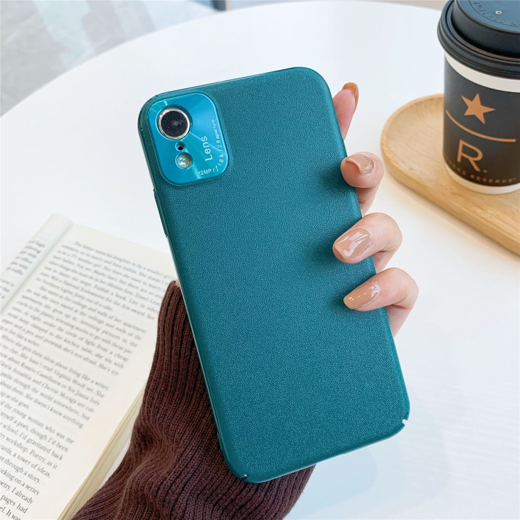 

For iPhone XR All-Inclusive Pure Prime Skin Plastic Case with Lens Ring Protection Cover(Green)