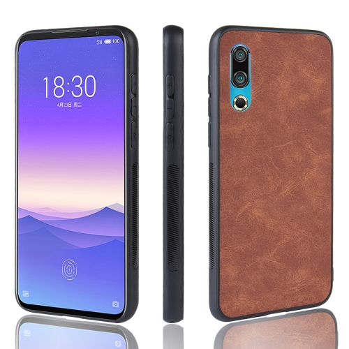 

Shockproof Sheep Skin PC + PU + TPU Case for Meizu 16s(Brown)