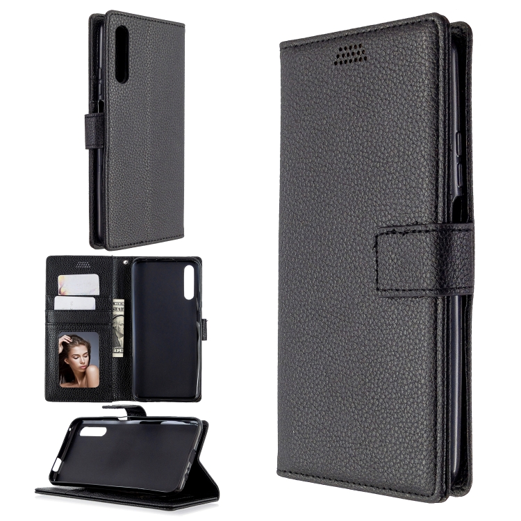 

For Huawei P smart Pro 2019 Litchi Texture Horizontal Flip Leather Case with Holder & Card Slots & Wallet & Photo Frame(Black)