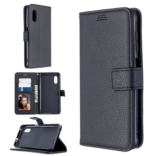 

For Samsung Galaxy Xcover Pro Litchi Texture Horizontal Flip Leather Case with Holder & Card Slots & Wallet & Photo Frame(Black)