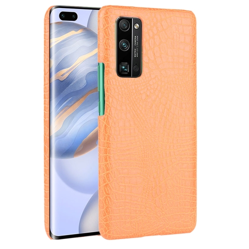 

For Huawei Honor 30 Pro Shockproof Crocodile Texture PC + PU Case(Orange)