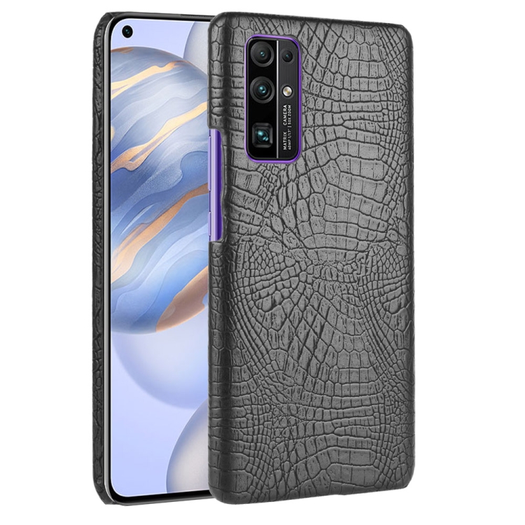

For Huawei Honor 30 Shockproof Crocodile Texture PC + PU Case(Black)