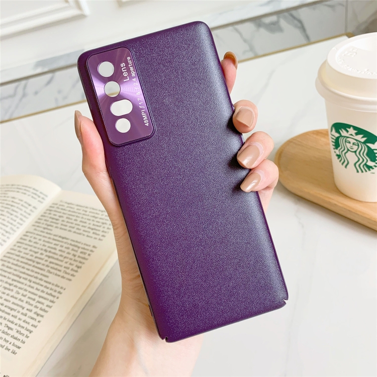 

For OPPO Reno 3 Pro All-Inclusive Pure Prime Skin Plastic Case with Lens Ring Protection Cover(Purple)